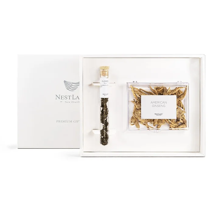 American Ginseng & Ginseng Flower Premium Gift Set All Natural Nutritious 55g / 1.94oz