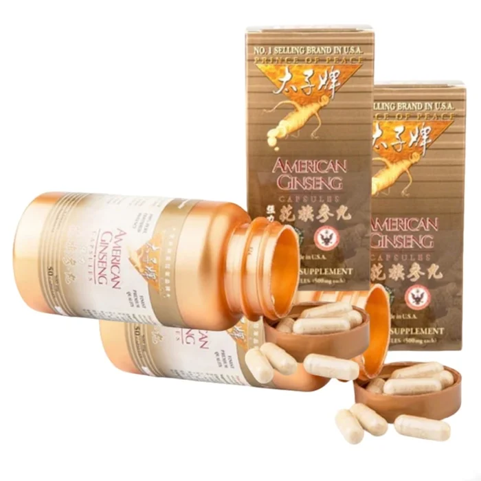 American Ginseng Capsules 60 Capsules 2 Bottles