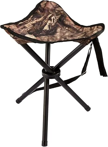 Ameristep Portable Folding Design Hunting Lightweight Heavy-Duty Tripod Stool, Mossy Oak Break-Up Country