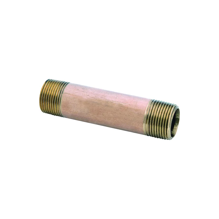 Anderson Metals 38300-0225 Pipe Nipple, 1/8 in, NPT, Brass, 370 psi Pressure, 2-1/2 in L