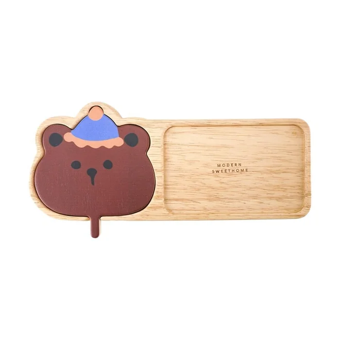 Animal Party Wooden Tray, Bear 11.815.710.79″