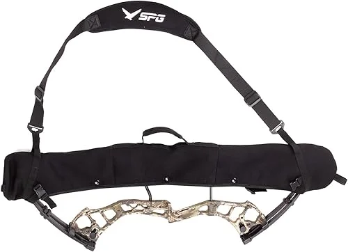 Archery Compound Bow Sling String Bow Carrier Compound Bow Cams Sling Case Carrying Shoulder Strap Holder for Outdoor Hunting