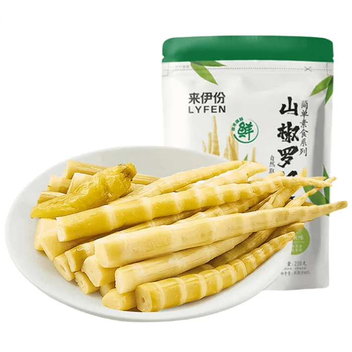 Arhat Bamboo Shoots with Sichuan Pepper Sour & Spicy Ready-to-Eat Snack Dried Bamboo Shoots 250g