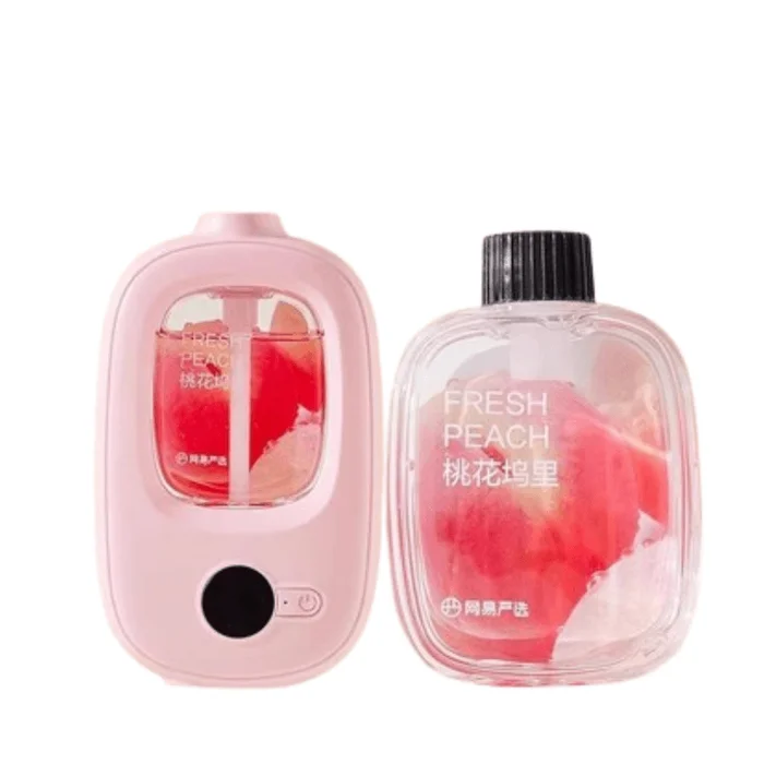 Aroma Diffuser Auto Scent Sprayer Home Bedroom Diffuser Air Freshener Pink Host + Essential Oil*1(Peach Blossom)
