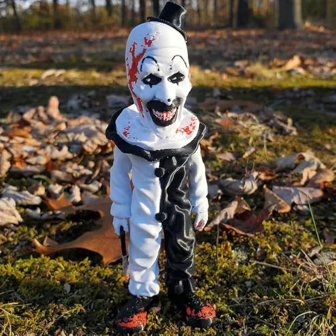 Art The Clown Terrifying Statue – Horror Movie Figure, Killer Clown Bust, Creepy Horror Decor, Collectible Halloween Indoor/Outdoor Home Garden Office Ornaments