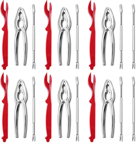 Artcome 20 pcs Seafood Tools Set Including 8 Forks, 6 Crab Crackers and 6 Lobster Shellers Nut Cracker Set