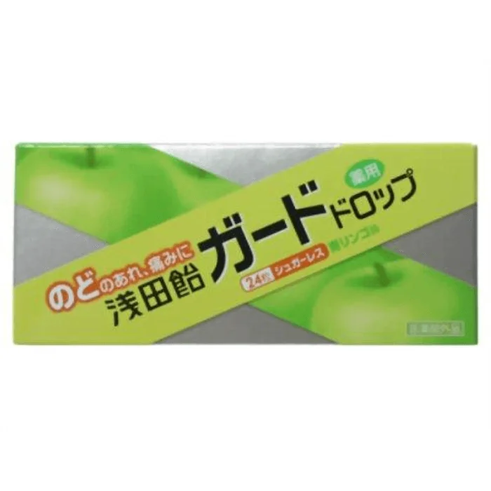 Asada Ame Guard Drop Green Apple [24 tablets (6 tablets × 4 sticks)]