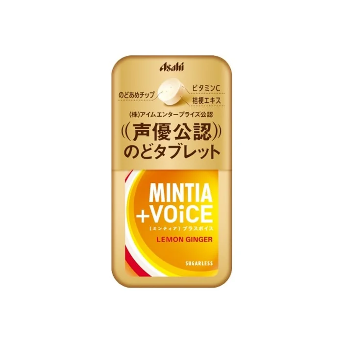 ASAHI MINTIA BREEZE Cooling Breath Freshening Lozenges Voice Actor Certified Lemon Ginger Flavor 30 Tablets