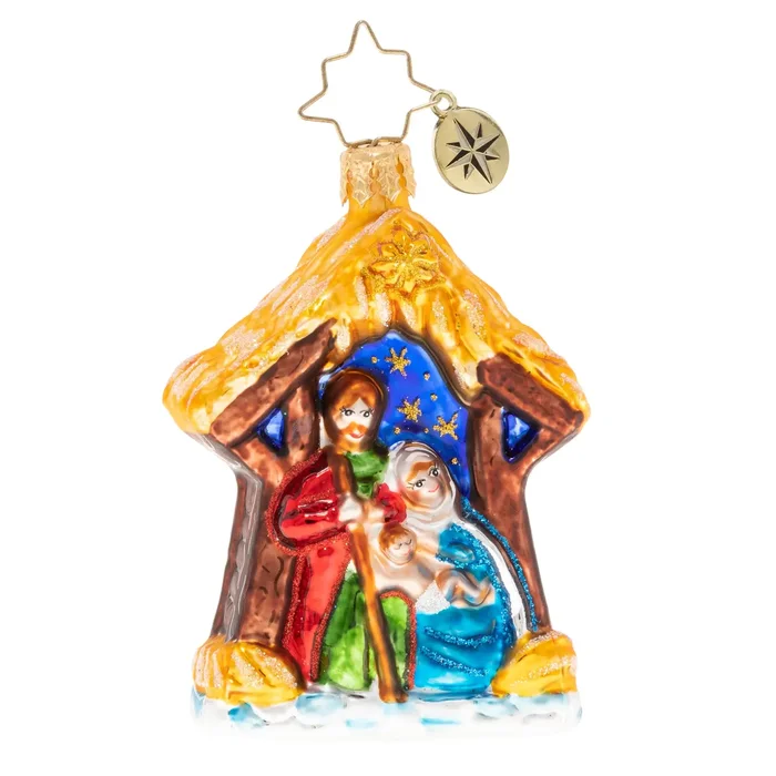 Asleep In The Manger Gem Ornament