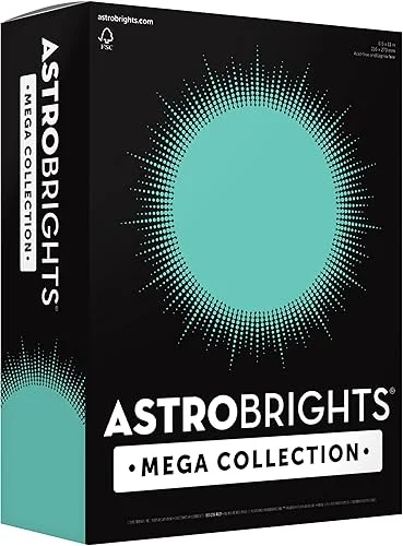Astrobrights Mega Collection, Colored Paper, Punchy Pastel Blue Bliss, 625 Sheets, 24 lb./89 gsm, 8.5′ x 11′ – MORE SHEETS! (91730)