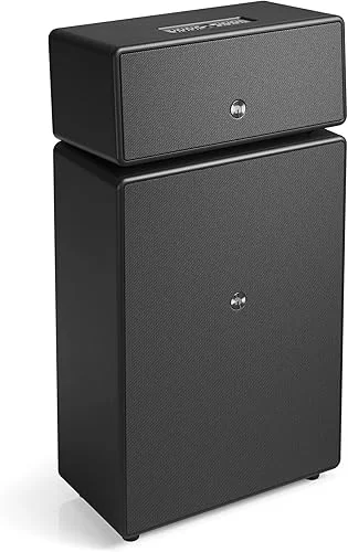 Audio Pro DRUMFIRE MKII Wireless Speaker | High Fidelity, Multiroom Bluetooth Speaker w/RCA & WiFi Input (2.4 & 5GHz) | Built-in Chromecast, AirPlay2 & Spotify Connect Compatible | Black