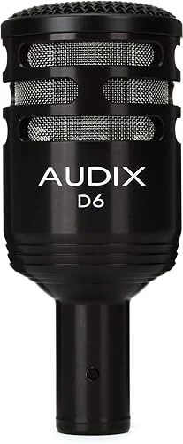 Audix D6 Cardioid Dynamic Kick Drum Microphone for Kick Drums and Bass Instruments