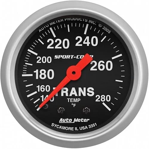 AutoMeter Sport Comp Transmission Temperature Gauge 140-280F