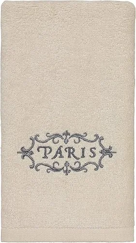 Avanti Linens – Fingertip Towel, Soft & Absorbent Cotton Towel (Paris Botanique Collection, Ivory) 18.00′ x 11.00′