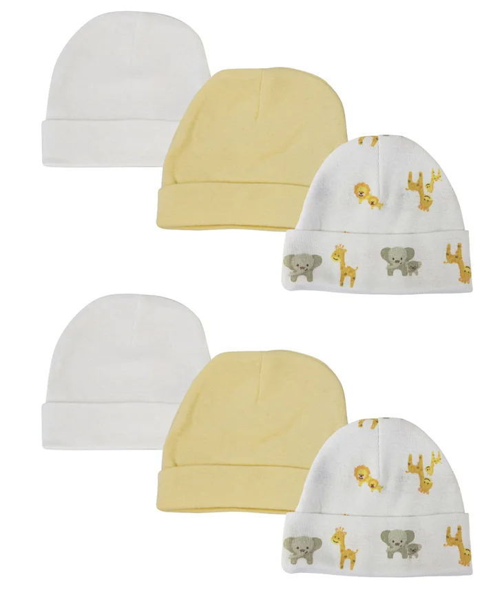Baby Boy, Baby Girl, Unisex Infant Caps (Pack of 6)