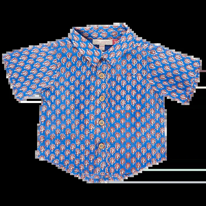 Baby Boys Jack Shirt – Blue Lisbon Ditsy