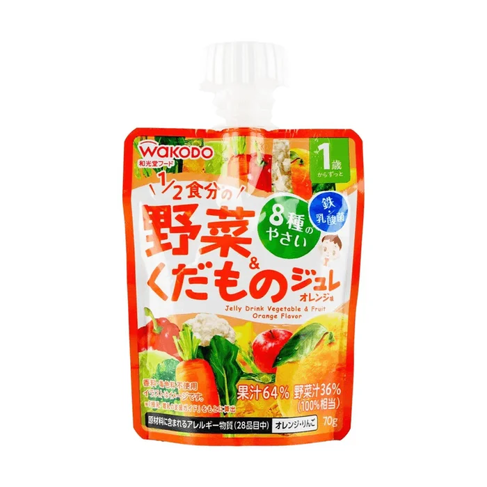 Baby Food Drinkable Yogurt, Orange Veggie Flavor For 1 year old+, 2.47 oz