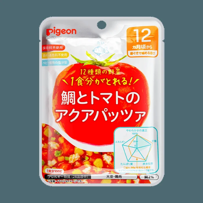 Baby Food Vegetable Sea Bream and Tomato 3.53 oz 12M+