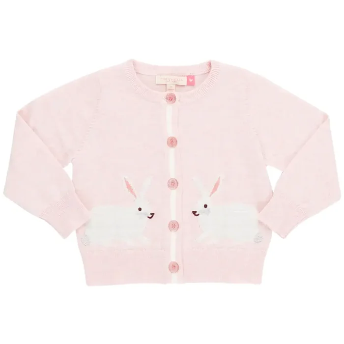 Baby Girls Maude Rabbit Sweater – Light Pink