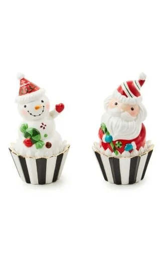 Bake Shop Santa & Snowman Cupcake Boxes, Set of 2