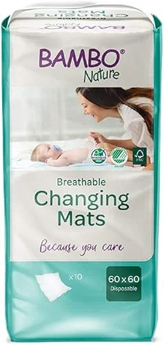 Bambo Nature Changing Mat: Bio-Based, Extra Soft, Ultra Absorbent, and Breathable – 20 Count
