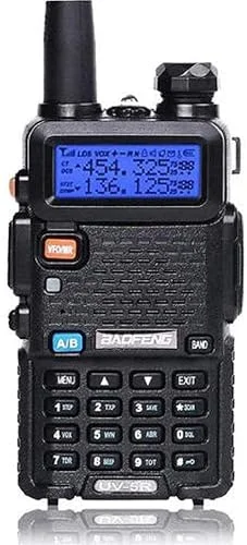 Baofeng UV-5R Two Way Radio Dual Band 144-148/420-450Mhz Walkie Talkie 1800mAh Li-ion Battery(Black)