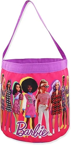 Barbie Collapsible Nylon Basket Bucket Tote Bag