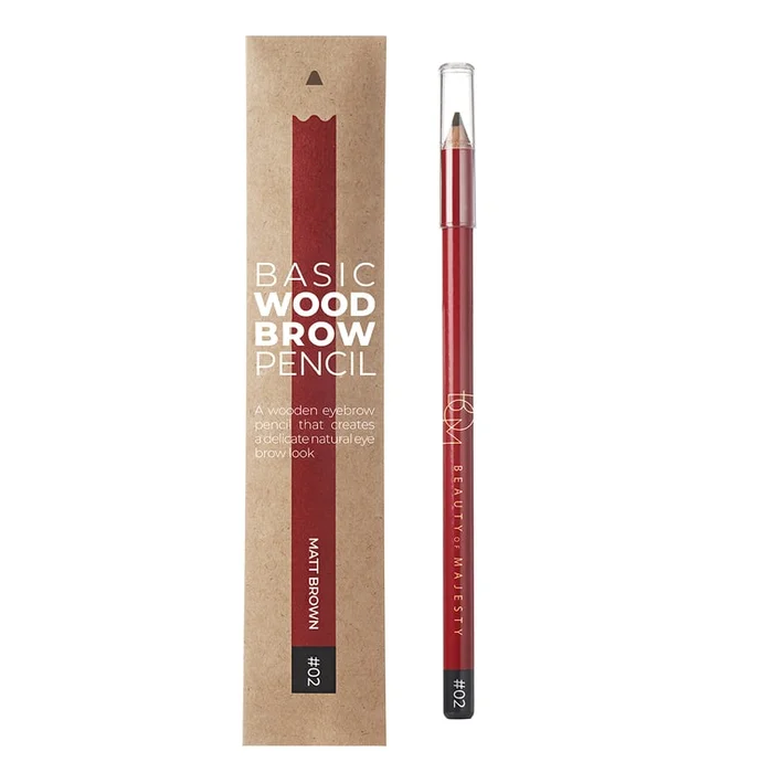 BASIC WOOD BROW PENCIL #02 MATT BROWN