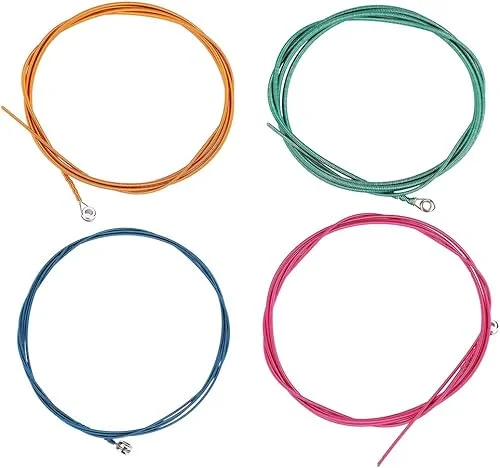 Bass Strings 4-String Bass Strings Electric Bass Strings 4-String Colorful Steel and Alloy Electric Bass Parts 1.16mm, 1.44mm, 2.0mm, 2.54mm (.046-.100)