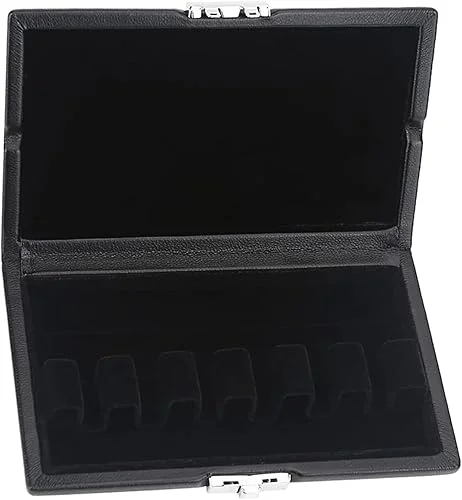 Bassoon Reed Case for 6 reeds, Bassoon Reed Protective Case with Soft Velvet,Wood Bassoon Reed Case Holds 6 Reeds Holder Box, Bassoon Musical Instrument Storage Box