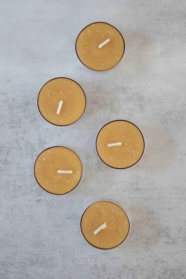 Beeswax Tealights, Set of 5