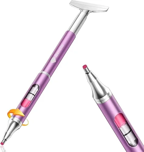 Benote Diamond Art Painting Pen Refillable Wax, Diamond Paint Accessories Refillable Wax Pen Self-Stick Drill Pens with Metal Correction Plate for Art DIY Craft – B18