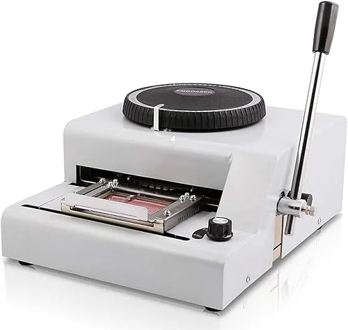 BestEquip Embossing Machine 72 Character Card, Embosser Stamping Machine Manual, Embosser Machine for PVC Gift Card, Personalized VIP Cards, Club Cards, Membership Cards