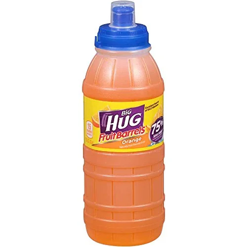 Big Hug Fruit Barrels Sports Cap Orange Flavored Drink 16 Fluid Ounce 24-Bottles