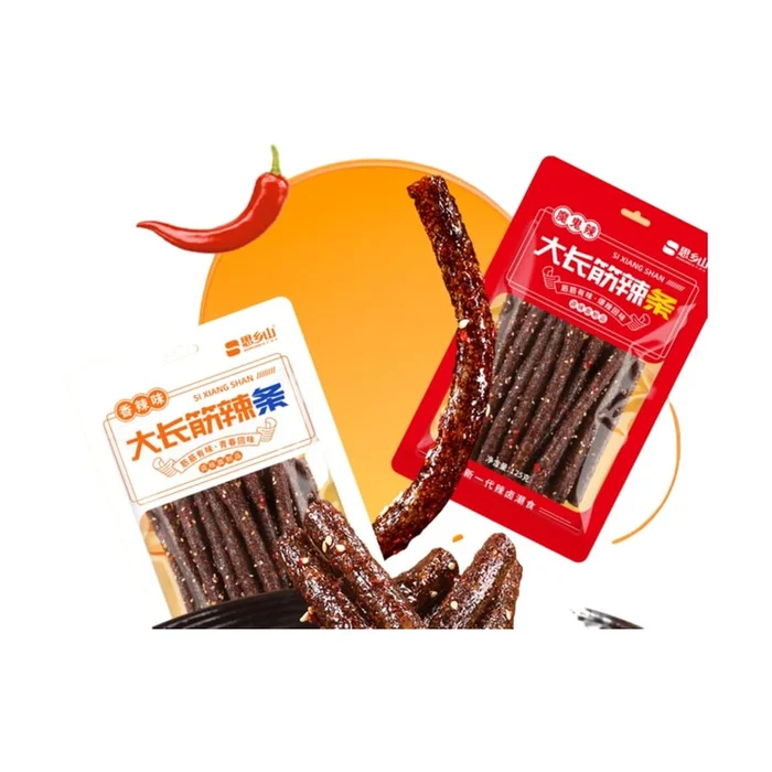 Big long tendon spicy spicy spicy strips childhood nostalgic snacks 125g*1 pack