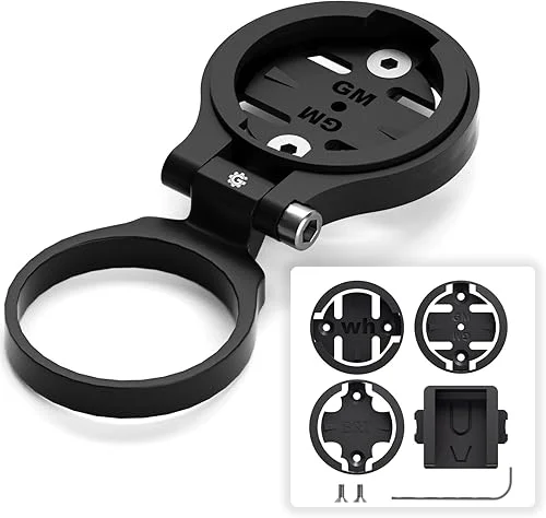 Bike Stem Computer Mount – Adjustable Out Front Mount for Garmin Edge 25 130 200 500 510 520 800 810 820 1000 1030, for Wahoo Elemnt Bolt Mini Bryton Rider Stages Dash Hammerhead Karoo Cateye