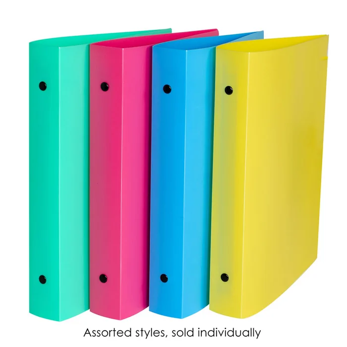 Binder – Poly, Mini 3-Ring 5 1/2″ x 8 1/2″ (Assorted Color)