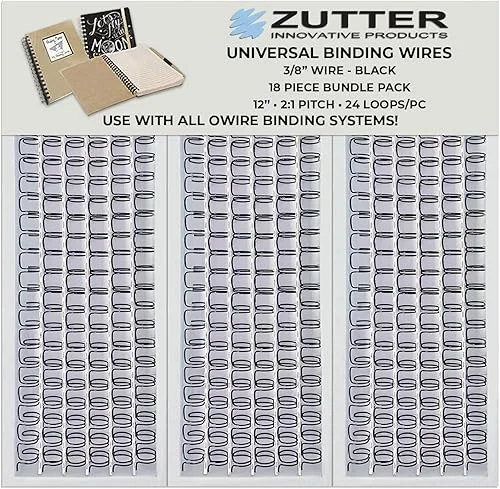 Binding Wires – Black Bundle Pack – Use with Any and All owire Binding Systems! (Zutter Binding Wires 3/8′ – Black 18 Piece Bundle Pack)