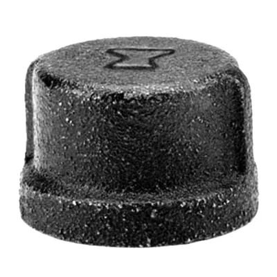 Black Pipe Cap, 1-1/4 In.