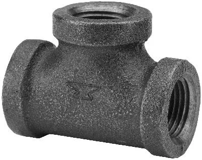 Black Pipe Reducing Tee, 3/4 X 1/2 X 3/4 In.