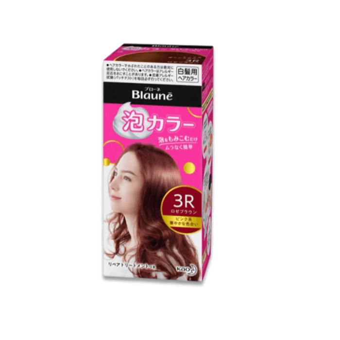Blaune Pure Phyto Foam Hair Dye Covers Gray Hair #3R