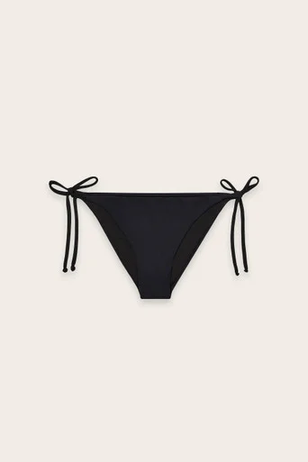 Block Colour Bikini Bottom – Black
