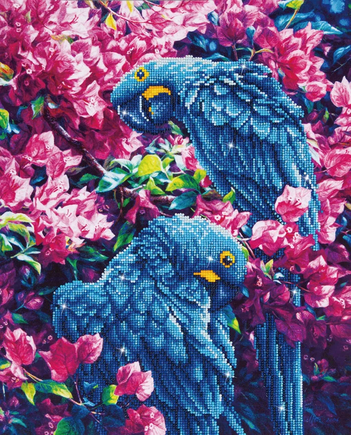Blue Parrots Diamond Dotz Art Kit (Intermediate)
