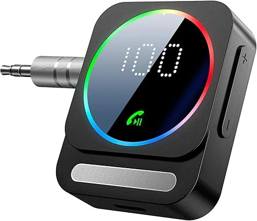 Bluetooth 5.3 Receiver for Car, Wireless Audio Adapter for Car/Home Stereo/Wired Headphones/Speaker, Bluetooth Aux Adapter, Dual AUX Outputs, RCA AUX 3.5mm Bluetooth Music Receiver