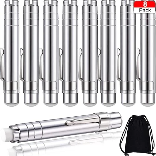 Boao Aluminum Alloy Chalk Holder with Storage Bag, Teacher's Clip Unbroken Chalk Holder Keeper for Teachers, Children's Painting and Writing