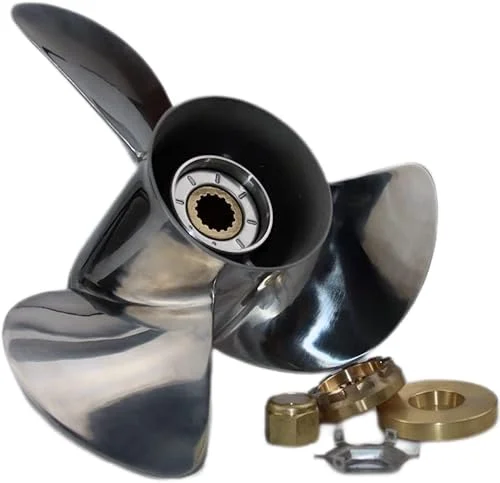 Boatman 13×19 Aluminum/Stainless Steel Outboard Propeller fit Mercury Engine 40/50/70/75/80/90/100/115/125/140 HP,15 Spline Tooth,RH