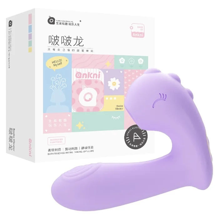 Boo Boo Dragon Purple Sucking Vibrating Wearable Applet Female Masturbator Erotic Adult Products