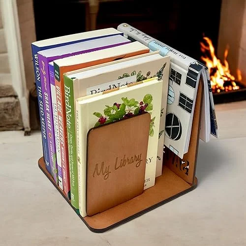 Book Holder with Mini Book Library | Perfect Gift for Book Lovers | Unique Book Accessories | Book Page Holder | Book Stand | Nightstand Library | Book Lovers Gifts Book Nook Bookish Gift