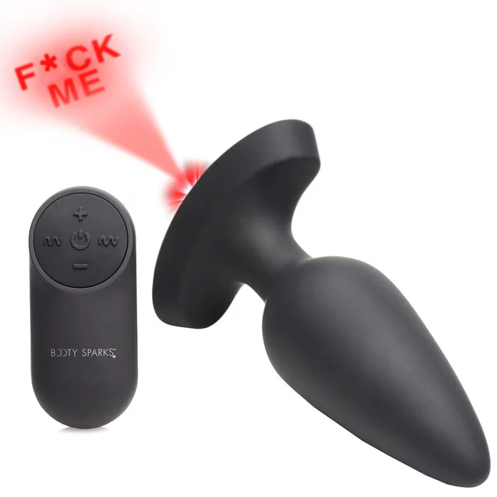 Booty Sparks Laser Series 28X Large Vibrating Anal Plug with Remote