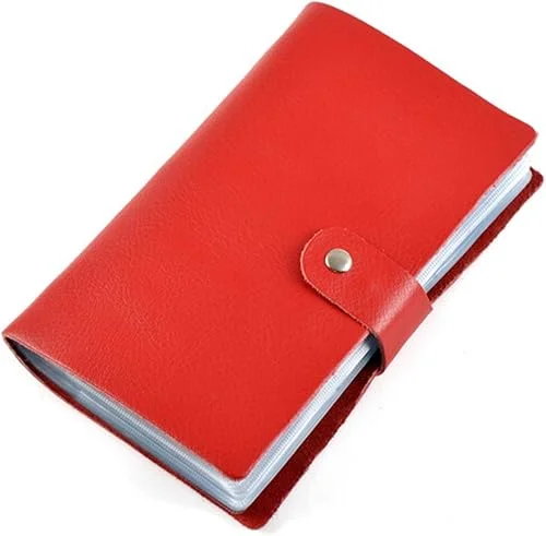 boshiho Leather Credit Card Holder Business Card Case Book Style 90 Count Name ID Card Holder Book